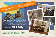  Izzinošā ekspedīcija "Pirmā latviešu literārā pasaka "Velniņi""-30.10.2025.