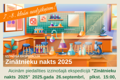 Izzinošā ekspedīcija "Zinātnieku nakts 2025"-26.09.2025.