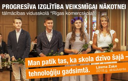 Progresīva izglītība Tālmācības vidusskolā «Rīgas Komercskola»