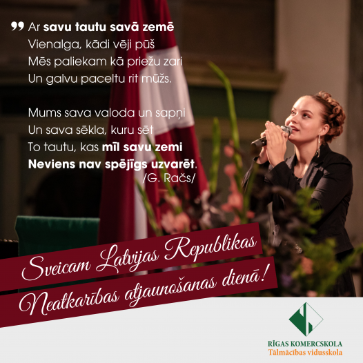 Sveicam Latvijas Republikas Neatkarības atjaunošanas dienā!