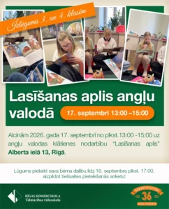 Angļu valodas klātienes nodarbība "Lasīšanas aplis"